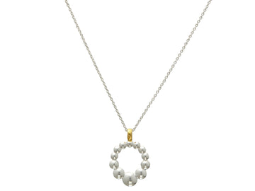 GURHAN, GURHAN Caviar Sterling Silver Pendant Necklace,  with No Stone & Gold Accents