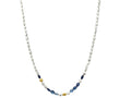 GURHAN, GURHAN Nugget Sterling Silver Beaded Necklace,  with Kyanite & Gold Accents