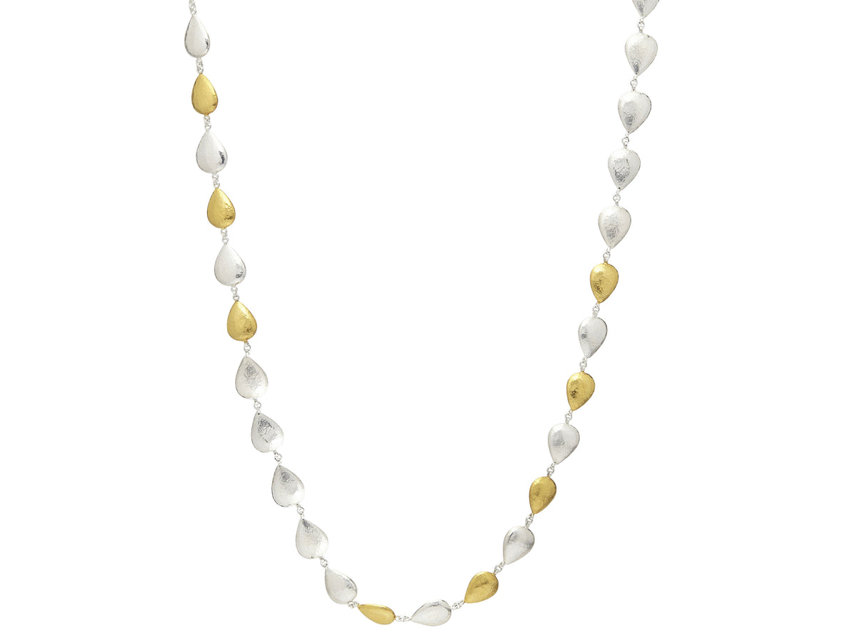 GURHAN, GURHAN Spell Sterling Silver All Around Necklace,  with No Stone & Gold Accents