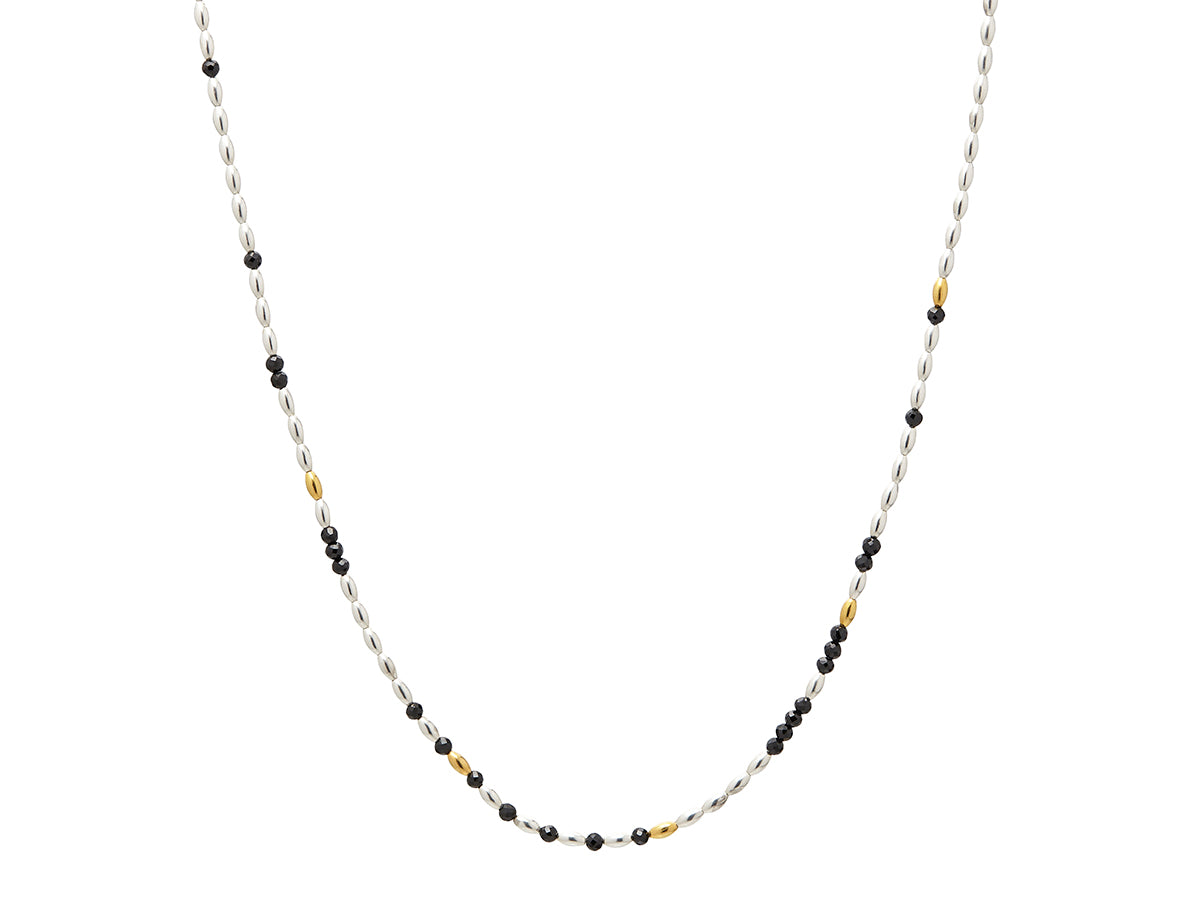 GURHAN, GURHAN Olive Sterling Silver Beaded Necklace, Short, with Spinel & Gold Accents