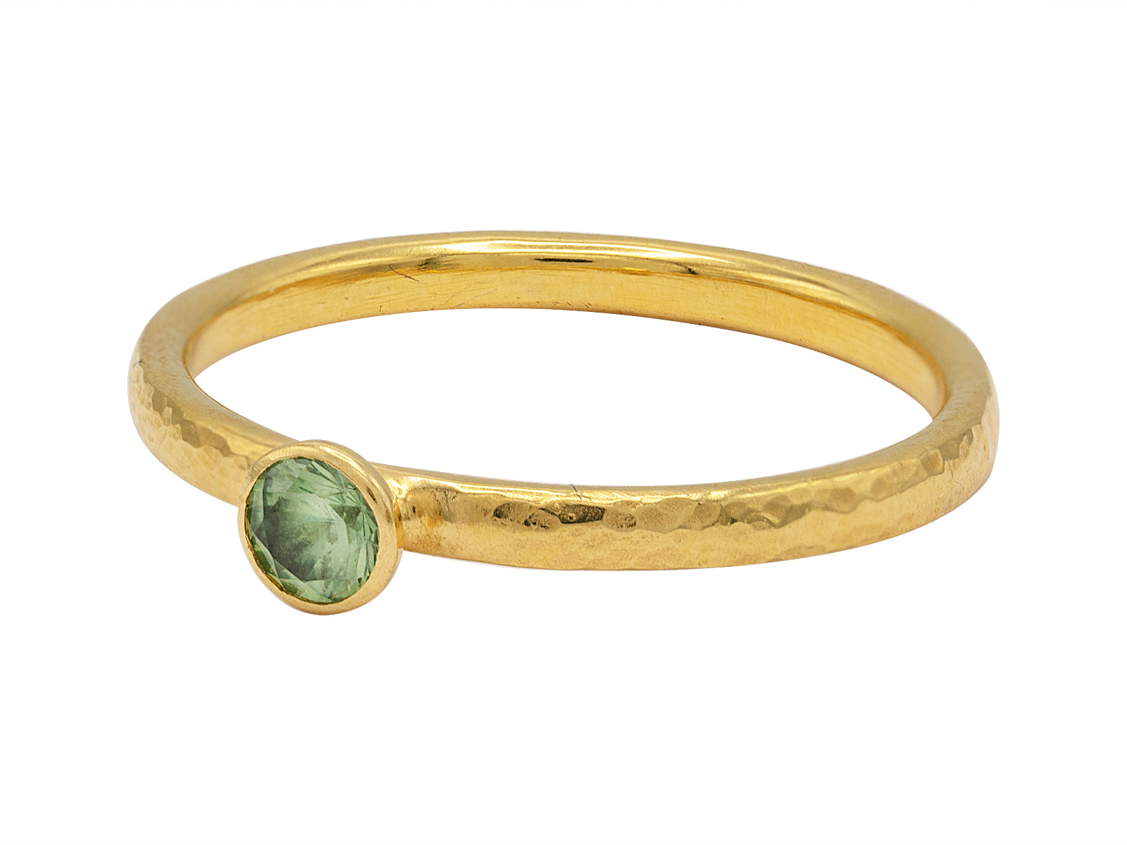 GURHAN Skittle Gold Garnet Small Stacking Ring 3.5mm Round
