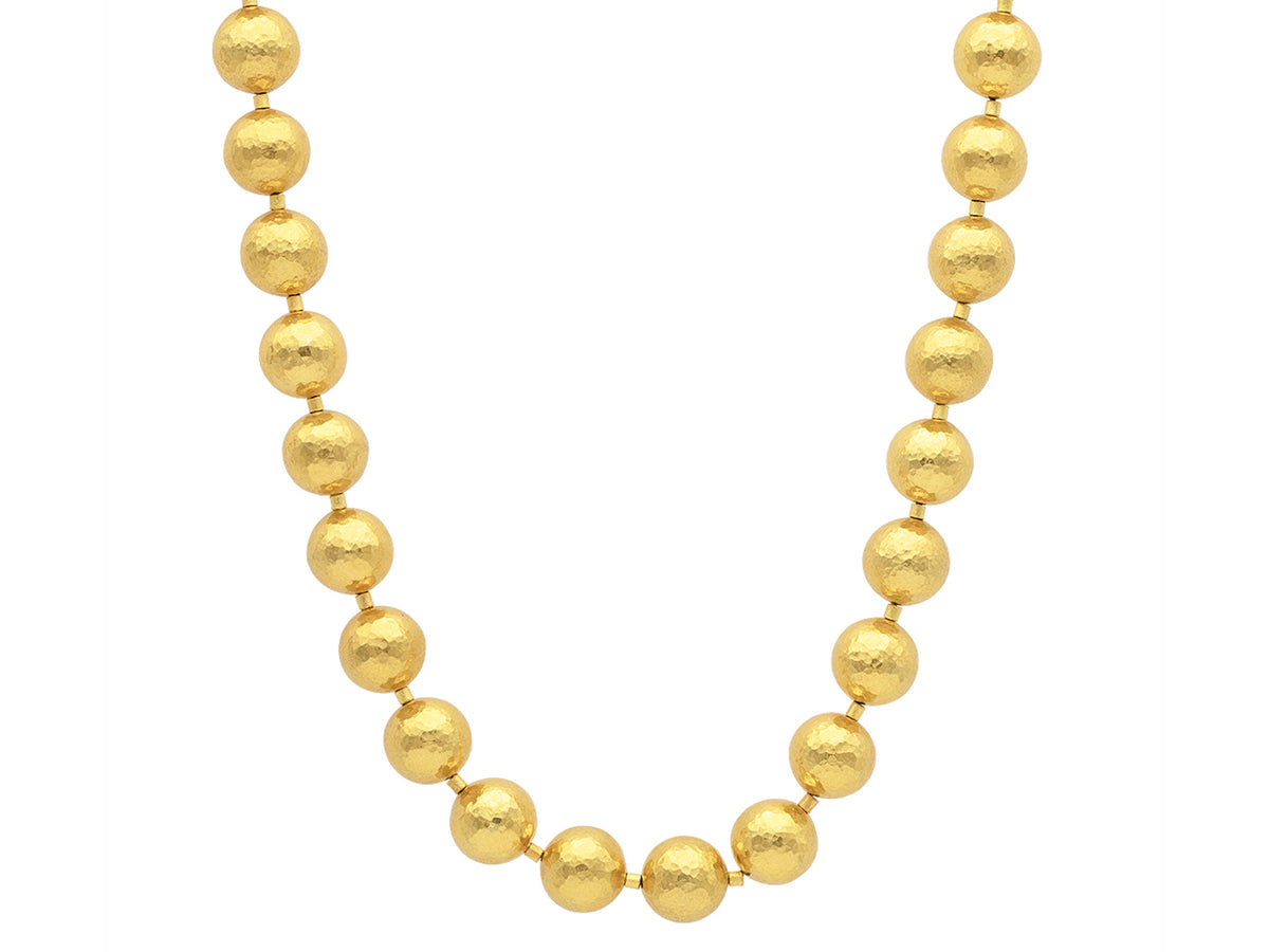 GURHAN, GURHAN Spell Gold All Around Short Necklace, 13mm Balls, with No Stone
