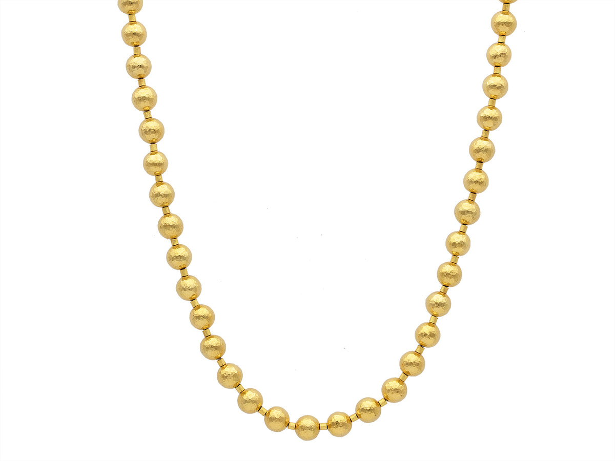 GURHAN, GURHAN Spell Gold All Around Short Necklace, 8mm Balls, with No Stone
