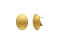 GURHAN, GURHAN Spell Gold Clip Post Stud Earrings, 24x17mm Oval Dome, with No Stone