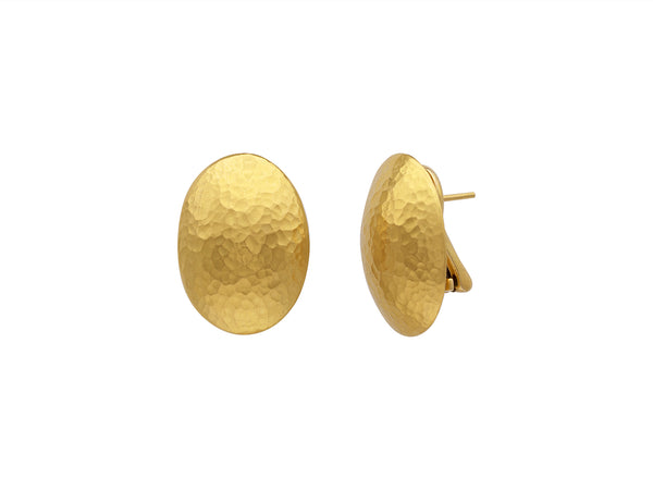 18k Yellow Gold Clip & Post Earrings w/ Pear Shaped Blue Top | Wallach  Jewelry Designs | Larchmont, NY