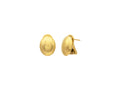 GURHAN, GURHAN Spell Gold Clip Post Stud Earrings, 14x11mm Oval Dome, with No Stone