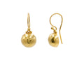 GURHAN, GURHAN Spell Gold Single Drop Earrings, 11mm Round Dome on Hook, with No Stone