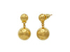 GURHAN, GURHAN Spell Gold Single Drop Earrings, 13mm Ball with Post Top, No Stone