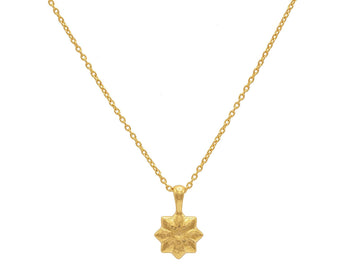GURHAN, GURHAN Spell Gold Pendant Necklace, 9mm Starburst Shape