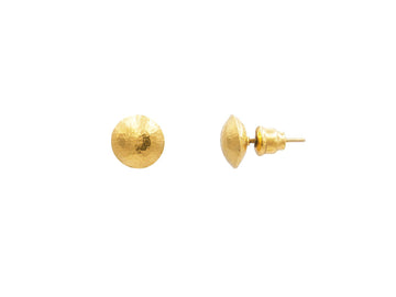 GURHAN, GURHAN Spell Gold Stud Earrings, 10mm Lentil Shape