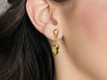 GURHAN, GURHAN Spell Gold Single Drop Earrings, 12x8mm Flat Teardrop, with Lemon Citrine and Diamond