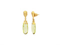 GURHAN, GURHAN Spell Gold Single Drop Earrings, 18x8mm Facetted Oval, Post Top, with Lemon Citrine and Diamond