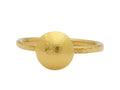 GURHAN, GURHAN Spell Gold Stacking Ring, Plain Lentil on Thin Band, with No Stone