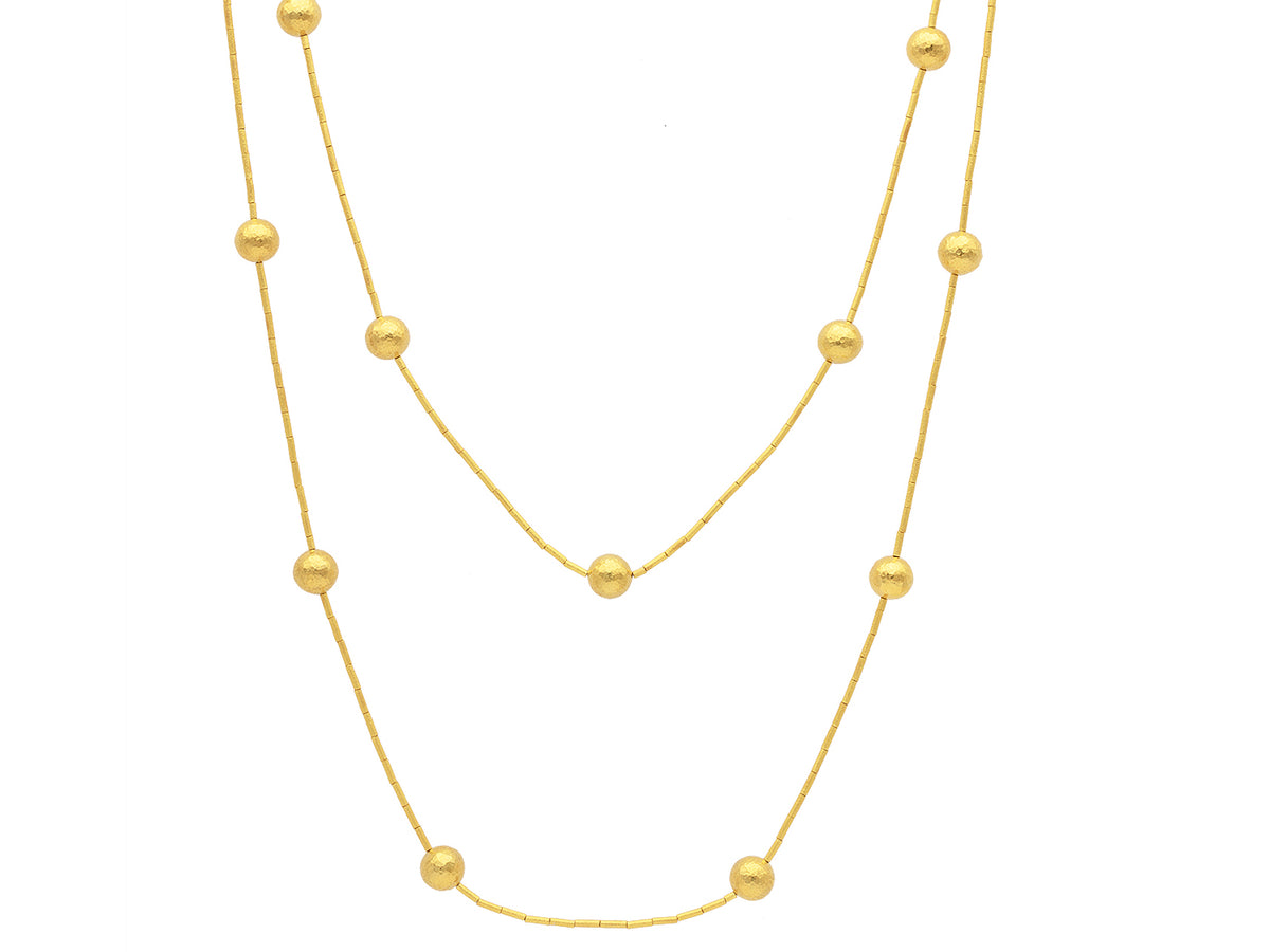 GURHAN, GURHAN Spell Gold Station Necklace, with No Stone