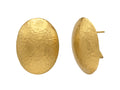 GURHAN, GURHAN Spell Gold Clip Post Stud Earrings, 28mm Oval, with No Stone