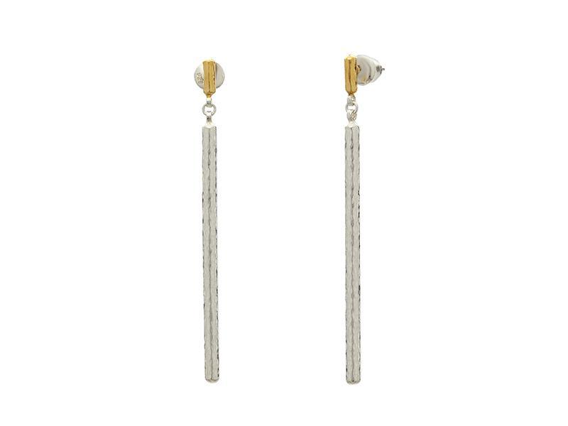 Crystal glass Gold plated handmade long chain earrings at ?1650 | Azilaa