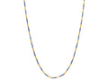 GURHAN, GURHAN Vertigo Gold Single Strand Short Necklace, Thin Gold Tubes, Sapphire
