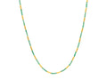 GURHAN, GURHAN Vertigo Gold Single Strand Short Necklace, Hammered Gold Tubes, Emerald