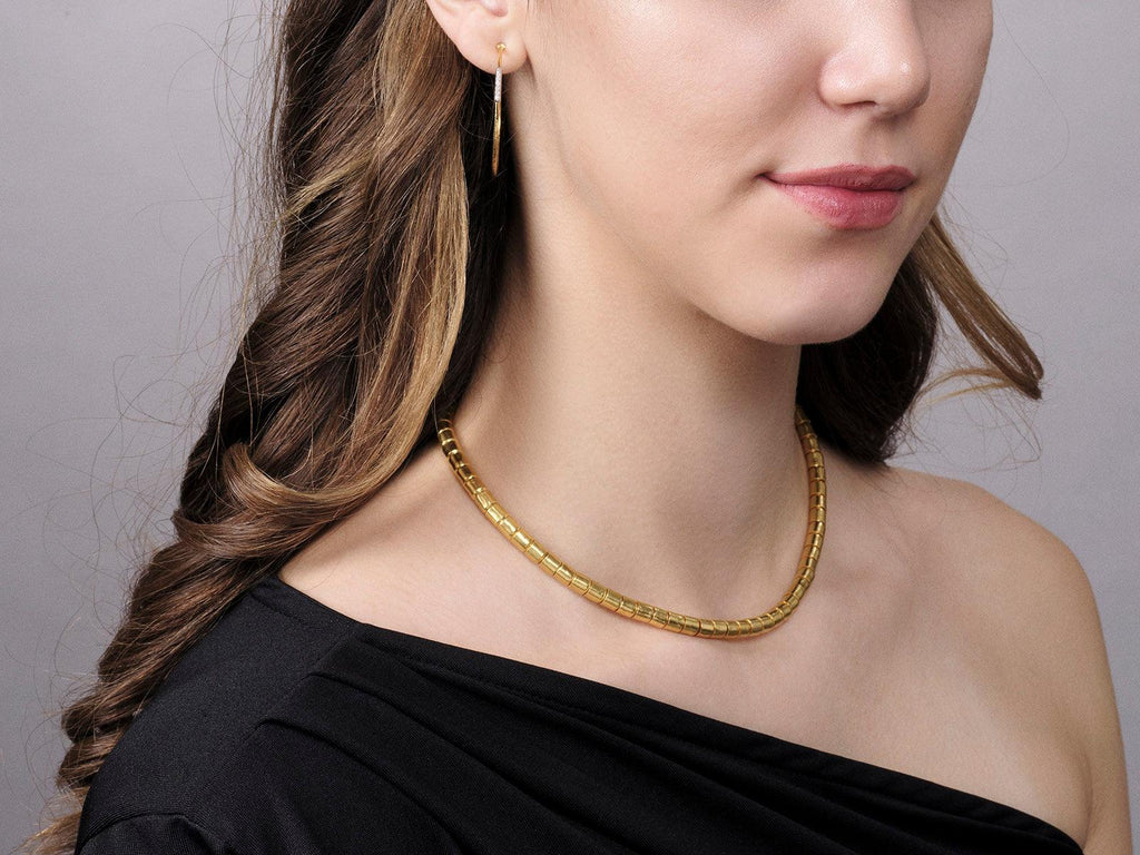 GURHAN, GURHAN Vertigo Gold Single-Strand Beaded Short Necklace, 5.5mm Smooth Beads
