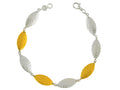 GURHAN, GURHAN Willow Sterling Silver All Around Single-Strand Bracelet, 18mm Flakes, with No Stone & Gold Accents