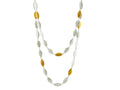 GURHAN, GURHAN Willow Sterling Silver All Around Necklace, 39" Long with 18mm Flakes, with No Stone & Gold Accents