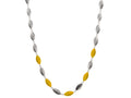 GURHAN, GURHAN Willow Sterling Silver All Around Short Necklace, 18mm Flakes, No Stone, Gold Accents