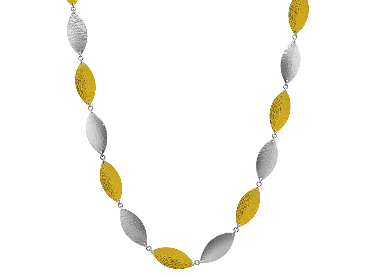 GURHAN, GURHAN Willow Sterling Silver All Around Necklace, 18" with 25mm Flakes, with No Stone