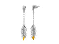 GURHAN, GURHAN Willow Sterling Silver Drop Drop Earrings, Large Cluster on Chain with Post Top, with No Stone & Gold Accents
