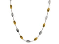GURHAN, GURHAN Willow Sterling Silver Station Short Necklace, 18mm Flakes, No Stone, Gold Accents